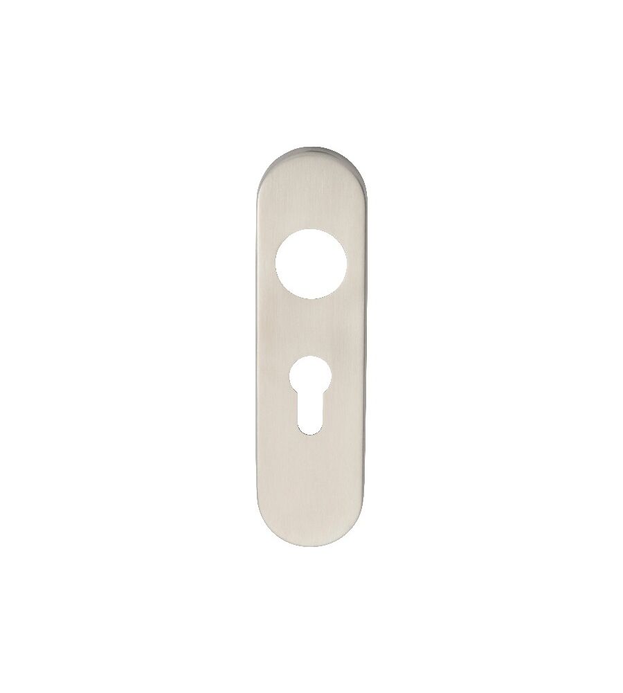 CARLISLE BRASS CPRE1170SSS 174 X 45 X 8MM STEELWORX RADIUS BACKPLATES - LOCK EURO PROFILE (47.5MM C/C)  - PAIR