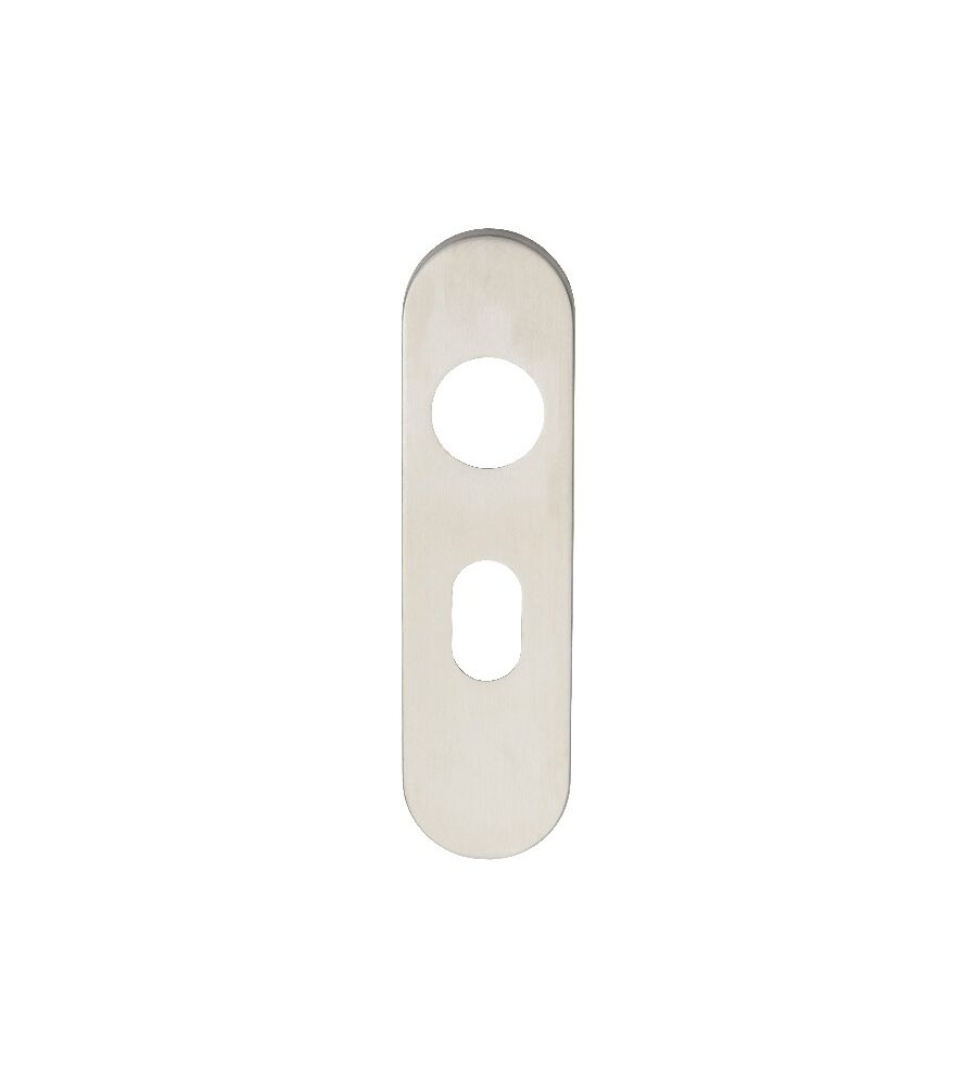 CARLISLE BRASS CPRU1170SSS 174 X 45 X 8MM STEELWORX RADIUS BACKPLATES - LOCK OVAL PROFILE (48.5 MM C/C)  - PAIR