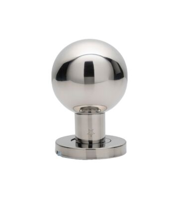 Carlisle Brass CSK1058BSS Steelworx 55mm Dia. Ball Mortice Knob On Concealed Fix Sprung Round Rose – Pair