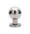 CARLISLE BRASS CSK1058BSS STEELWORX 55MM DIA. BALL MORTICE KNOB ON CONCEALED FIX SPRUNG ROUND ROSE  - PAIR