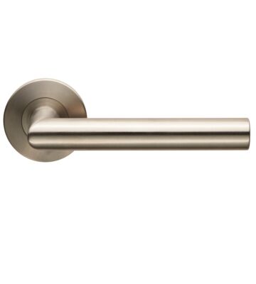 Carlisle Brass CSL1192/6SSS Treviri 19mm Dia. Mitred Lever On Concealed Fix 6mm Round Rose – Pair