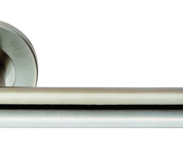 Carlisle Brass CSL1192/BP Treviri 19mm Dia. Mitred Lever On Concealed Fix Sprung Round Rose – Pair