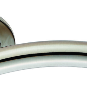 Carlisle Brass CSL1193SSS 19mm Dia. Curved Lever On Concealed Fix Sprung Round Rose – Pair