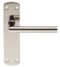 CARLISLE BRASS CSLP1162B/BSS STEELWORX MITRED CSL LEVER ON BACKPLATE - LATCH 172 X 44MM POLISHED - SET
