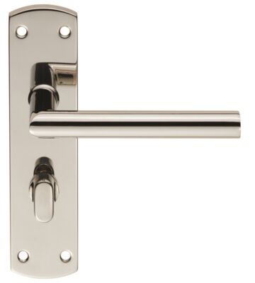 Carlisle Brass CSLP1162T/BSS Steelworx Mitred Csl Lever On Backplate – Bathroom 57mm C/C (172 X 44mm) – Polished – Set