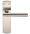 CARLISLE BRASS CSLP1164B/SSS STEELWORX MITRED - T CSL LEVER ON BACKPLATE - LATCH 172 X 44MM -SATIN - SET