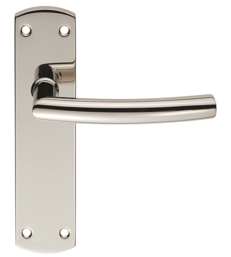 CARLISLE BRASS CSLP1167B/BSS STEELWORX ARCHED CSL LEVER ON BACKPLATE - LATCH 172 X 44MM POLISHED - SET