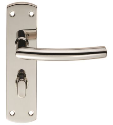 Carlisle Brass CSLP1167T/BSS Steelworx Arched Csl Lever On Backplate – Bathroom 57mm C/C (172 X 44mm) – Polished – Set
