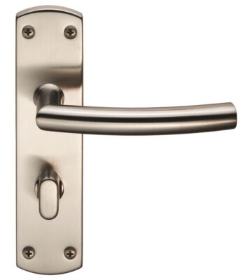 Carlisle Brass CSLP1167T/Sss Steelworx Arched Csl Lever On Backplate – Bathroom 57mm C/C (172 X 44mm) -Satin – Set