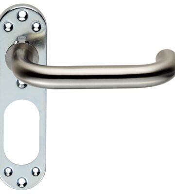 Carlisle Brass CSLP1190SSS 170 X 45 X 8mm Steelworx 19mm Dia. Safety Lever On Inner Steel Backplate G201 – Pair