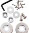 CARLISLE BRASS CSR1005BSS ROSE PACK (PAIR) TO SUIT (CSD) STAINLESS STEEL PULL HANDLES (52 X 8MM) - PAIR