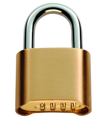 Carlisle Brass CYPLC1050SB/BP 4 – Wheel Brass Combination Padlock 50mm