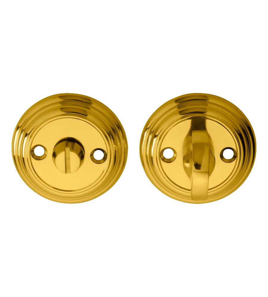 CARLISLE BRASS DK12 DELAMAIN TURN & RELEASE ON ROUND ROSE (4.9 X 67MM SPINDLE) - (FACE FIX) 55MM - SET