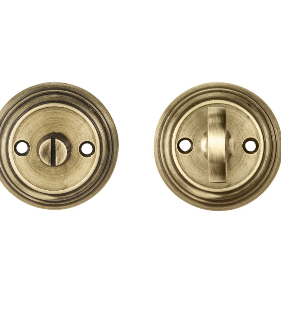 CARLISLE BRASS DK12FB DELAMAIN TURN & RELEASE ON ROUND ROSE (4.9 X 67MM SPINDLE) - (FACE FIX) 55MM - SET
