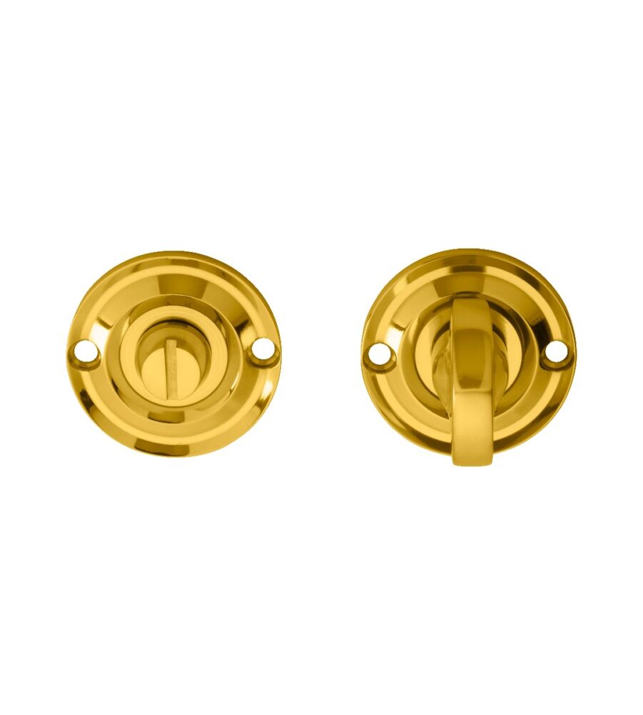 CARLISLE BRASS DK13 DELAMAIN TURN & RELEASE ON ROUND ROSE SMALL (4.9 X 67MM SPINDLE) - (FACE FIX) 42MM - SET
