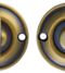 CARLISLE BRASS DK13FB DELAMAIN TURN & RELEASE ON ROUND ROSE SMALL (4.9 X 67MM SPINDLE) - (FACE FIX) 42MM - SET
