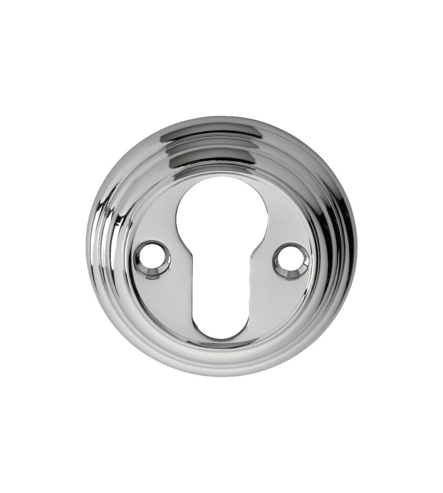 CARLISLE BRASS DK1CP DELAMAIN - ESCUTCHEON EURO PROFILE ROUND FACE FIX 55MM