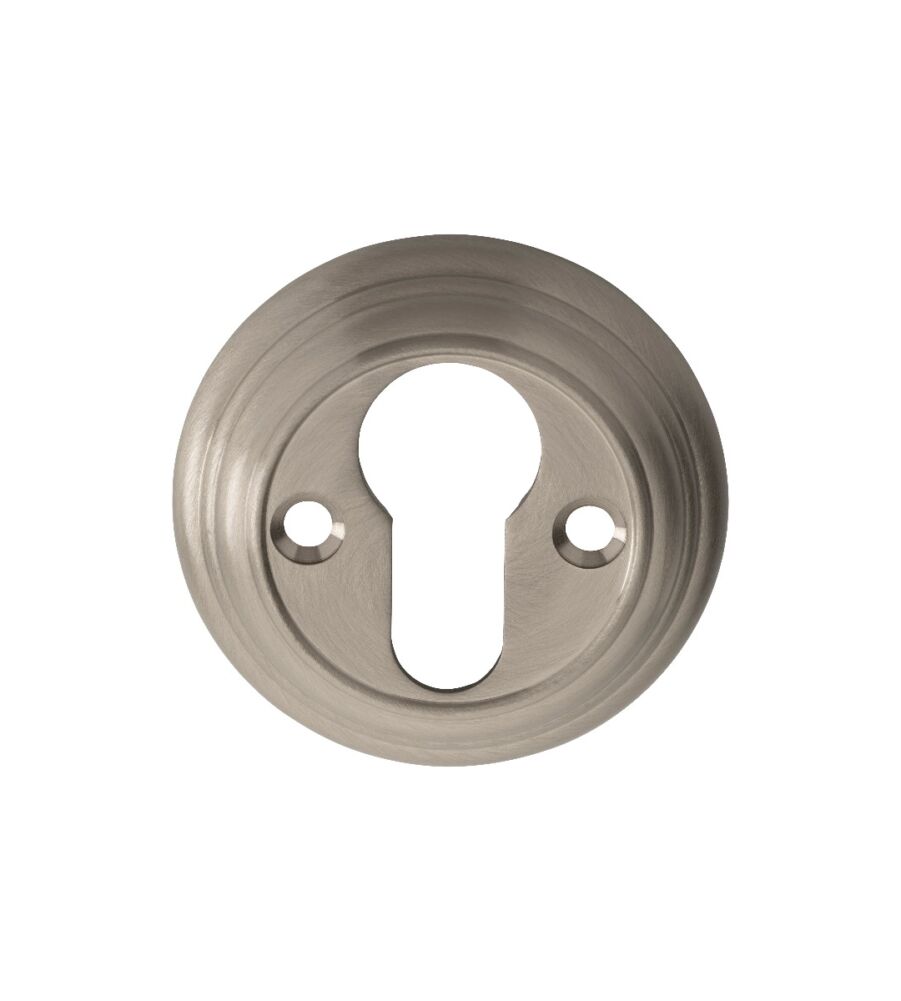 CARLISLE BRASS DK1SN DELAMAIN - ESCUTCHEON EURO PROFILE ROUND FACE FIX 55MM