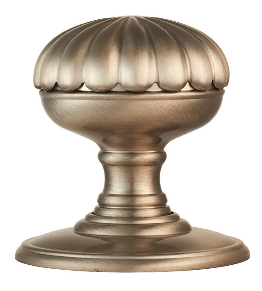 CARLISLE BRASS DK36CSN DELAMAIN FLOWER KNOB (CONCEALED FIX) C/W LOCATING WASHER 55MM - PAIR