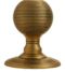 CARLISLE BRASS DK37CFB DELAMAIN REEDED KNOB (CONCEALED FIX) C/W LOCATING WASHER 51MM - PAIR