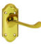 CARLISLE BRASS DL16 ASHTEAD LEVER ON BACKPLATE - LATCH (SHORT PLATE) 112MM X 48MM - PAIR