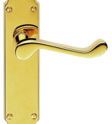 Carlisle Brass DL167PVD Oakley Lever On Backplate – Latch 170mm X 42mm – Pair