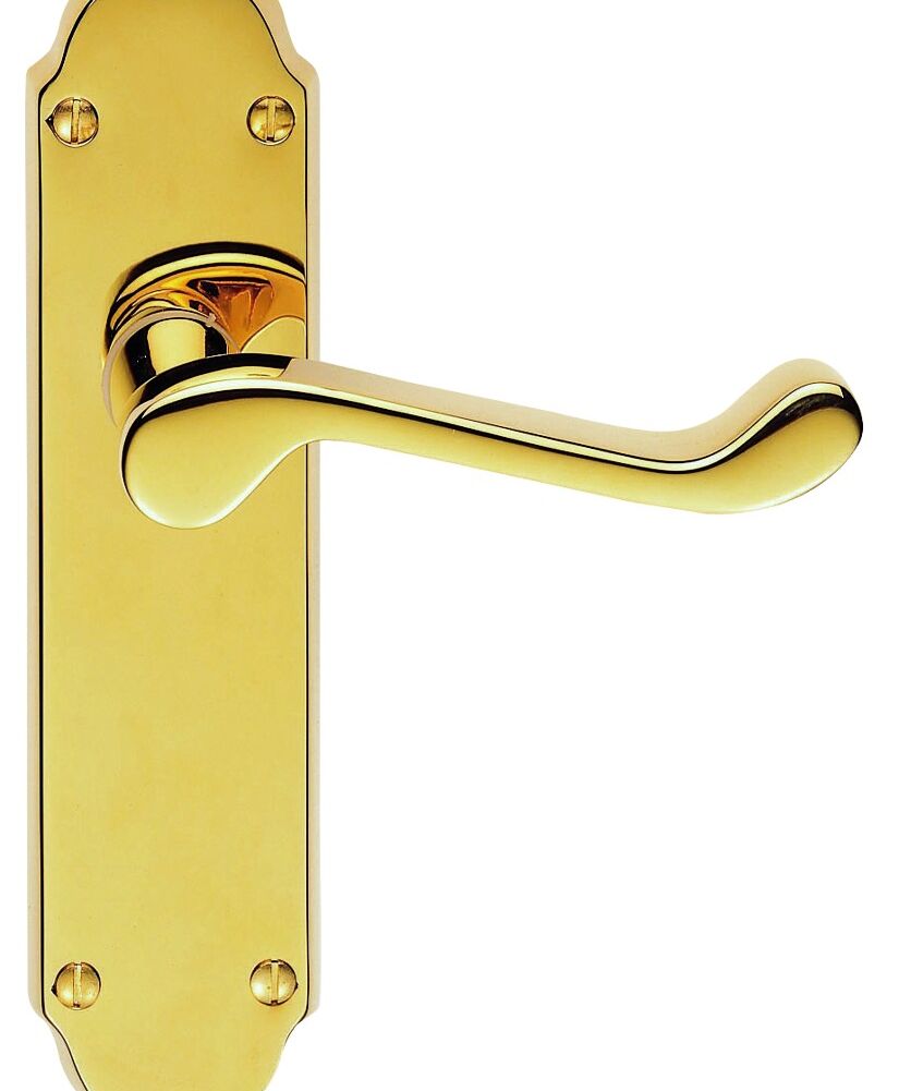 CARLISLE BRASS DL167PVD OAKLEY LEVER ON BACKPLATE - LATCH 170MM X 42MM - PAIR