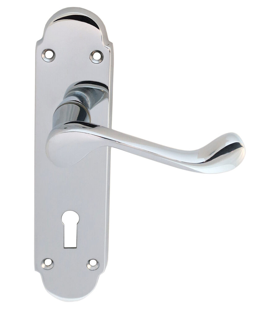 CARLISLE BRASS DL168CP OAKLEY LEVER ON BACKPLATE - LOCK 57MM C/C 170MM X 42MM - PAIR