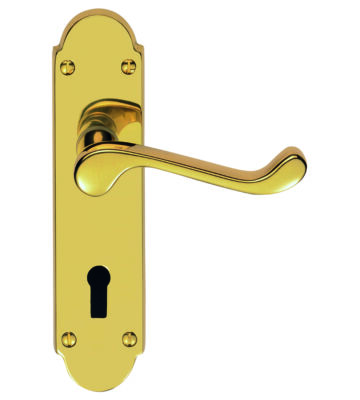 Carlisle Brass DL168PVD Oakley Lever On Backplate – Lock 57mm C/C 170mm X 42mm – Pair