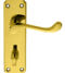 CARLISLE BRASS DL168WCPVD OAKLEY LEVER ON BACKPLATE - BATHROOM 57MM C/C 170MM X 42MM - PAIR