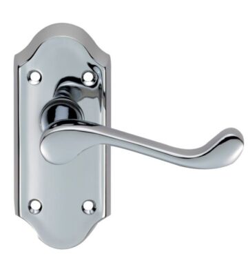 Carlisle Brass DL16CP/BP Ashtead Lever On Backplate – Latch (Short Plate) – Pair