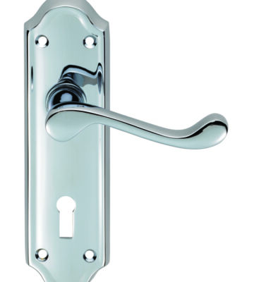 Carlisle Brass DL17CP Ashtead Lever On Backplate – Lock 57mm C/C 168mm X 48mm – Pair