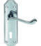 CARLISLE BRASS DL17CP ASHTEAD LEVER ON BACKPLATE - LOCK 57MM C/C 168MM X 48MM - PAIR