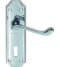 CARLISLE BRASS DL17CP/BP ASHTEAD LEVER ON BACKPLATE - LOCK 57MM C/C 172 X 48MM - PAIR
