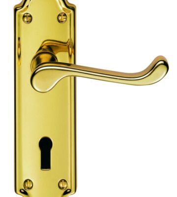 Carlisle Brass DL17PVD Ashtead Lever On Backplate – Lock 57mm C/C 168mm X 48mm – Pair