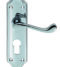 CARLISLE BRASS DL17YCP ASHTEAD LEVER ON BACKPLATE - LOCK EURO PROFILE 47.5MM C/C 168MM X 48MM - PAIR