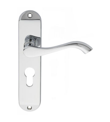 Carlisle Brass DL180YCP Andros Lever On Backplate – Lock Euro Profile 47.5mm C/C 180mm X 40mm – Pair