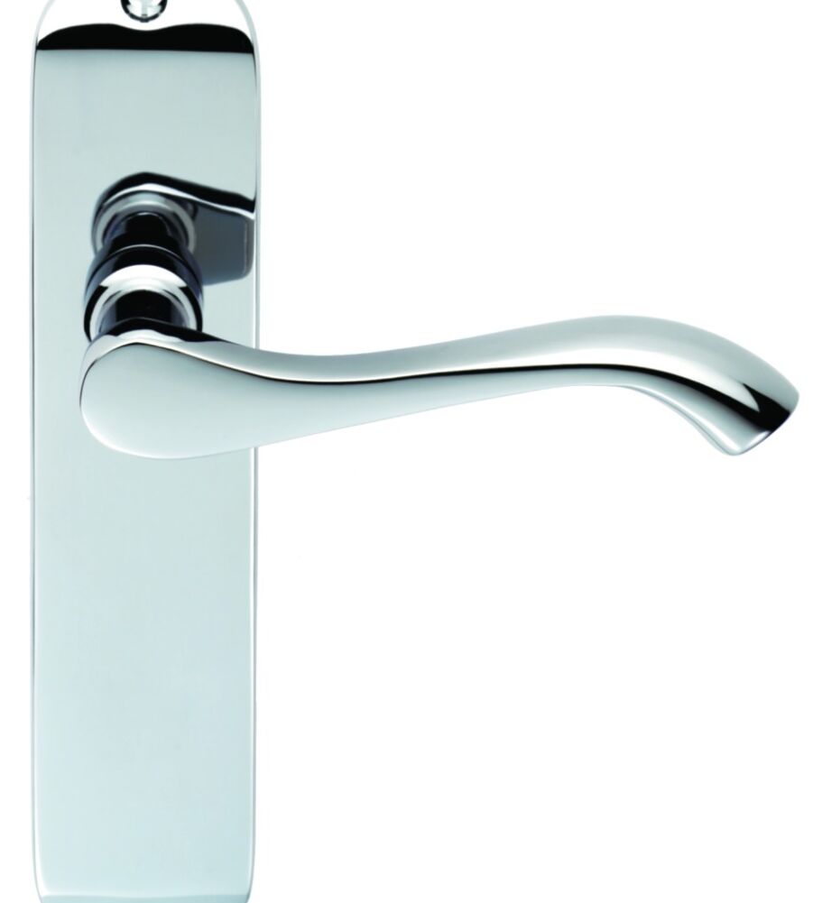 CARLISLE BRASS DL181CP ANDROS LEVER ON BACKPLATE - LATCH 180MM X 40MM - PAIR