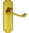 CARLISLE BRASS DL18/BP ASHTEAD LEVER ON BACKPLATE - LATCH - PAIR
