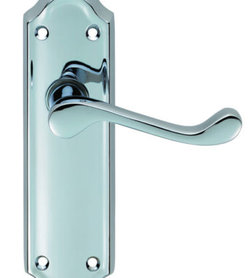 Carlisle Brass DL18CP Ashtead Lever On Backplate – Latch 168mm X 48mm – Pair