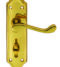 CARLISLE BRASS DL18WC ASHTEAD LEVER ON BACKPLATE - BATHROOM 57MM C/C 168MM X 48MM - PAIR