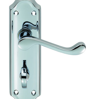 Carlisle Brass DL18WCCP Ashtead Lever On Backplate – Bathroom 57mm C/C 168mm X 48mm – Pair