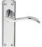 CARLISLE BRASS DL191CP MADRID LEVER ON BACKPLATE - LATCH 180MM X 45MM - PAIR