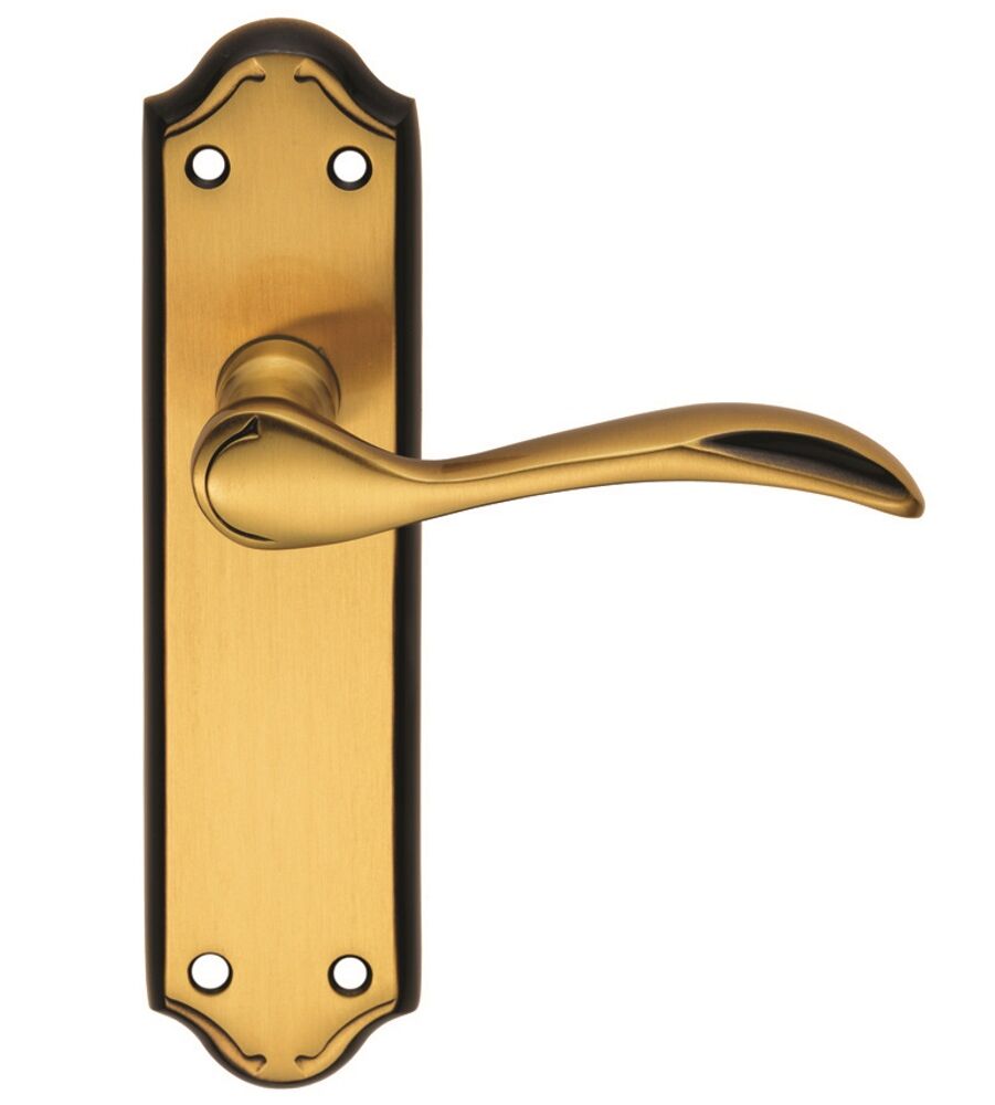 CARLISLE BRASS DL191FB MADRID LEVER ON BACKPLATE - LATCH 180MM X 45MM - PAIR