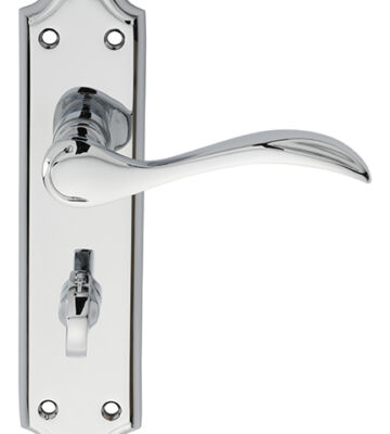 Carlisle Brass DL192CP Madrid Lever On Backplate – Bathroom 57mm C/C 180mm X 45mm – Pair