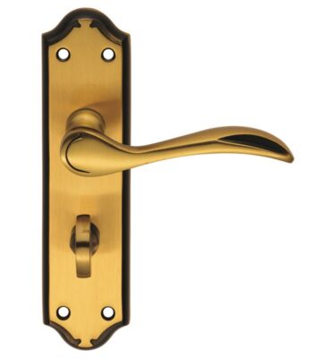 Carlisle Brass DL192FB Madrid Lever On Backplate – Bathroom 57mm C/C 180mm X 45mm – Pair