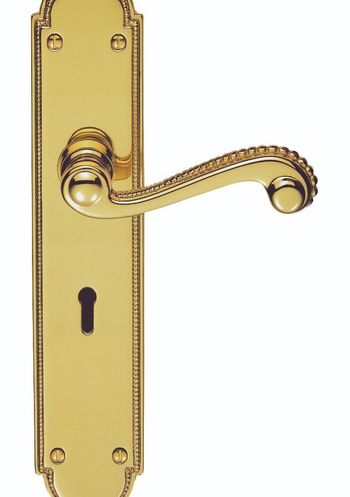 CARLISLE BRASS DL271 CHESHAM LEVER ON BACKPLATE - LOCK 57MM C/C 248MM X 50MM - PAIR