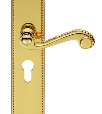 Carlisle Brass DL271Y Chesham Lever On Backplate – Lock Euro Profile 47.5mm C/C 248mm X 48mm – Pair