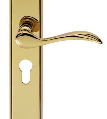 Carlisle Brass DL290YPVD Madrid Lever On Backplate – Lock Euro Profile 47.5mm C/C 242mm X 45mm – Pair