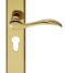 CARLISLE BRASS DL290YPVD MADRID LEVER ON BACKPLATE - LOCK EURO PROFILE 47.5MM C/C 242MM X 45MM - PAIR